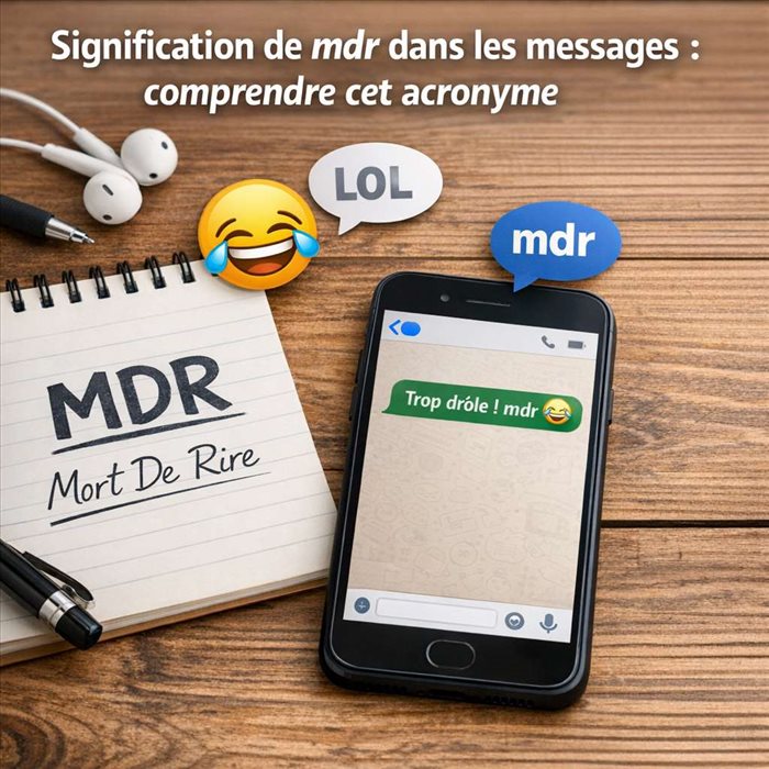 Signification de mdr dans les messages : guide simple et clair