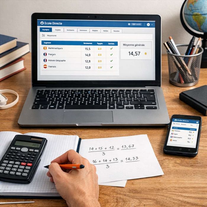 Calculer sa moyenne sur École Directe : méthode simple et rapide