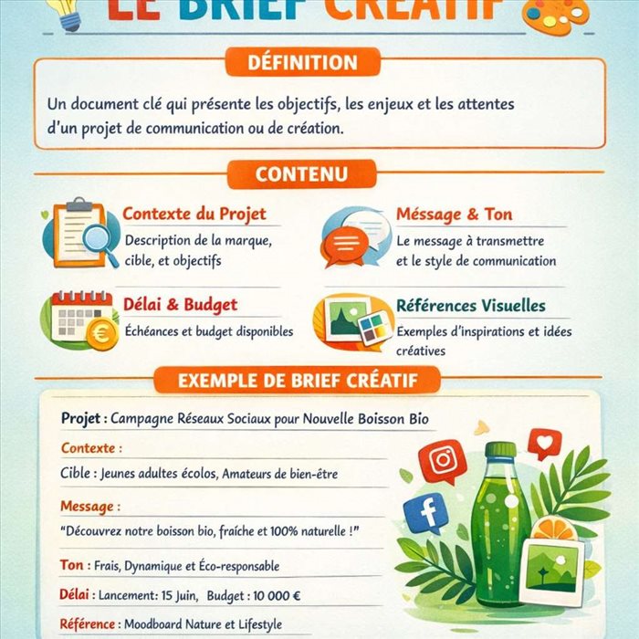 Brief créatif : définition, contenu et exemple utile