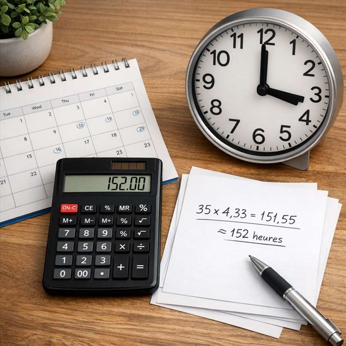 35 heures par semaine : combien d’heures par mois ?