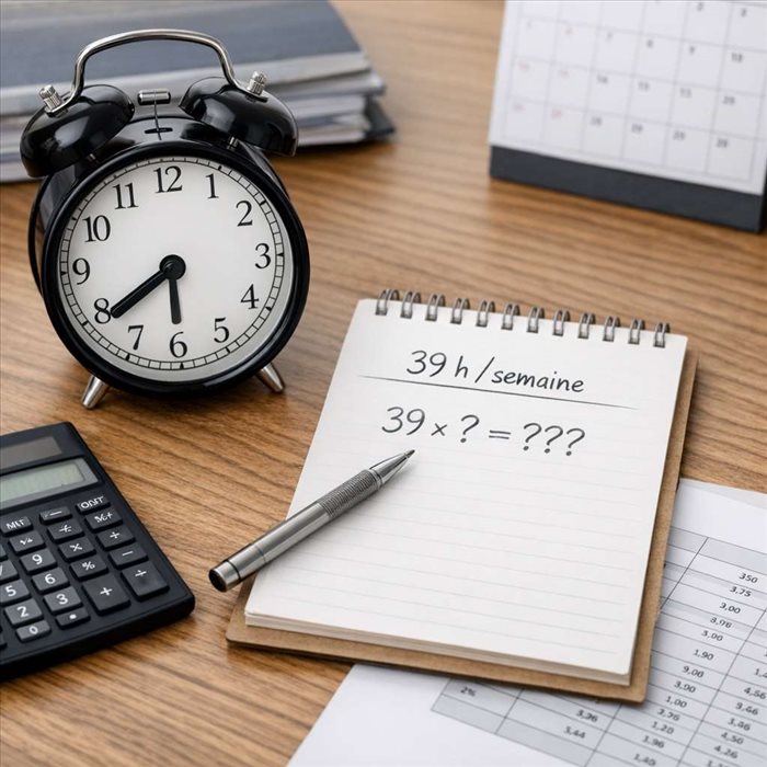 39 heures par semaine : combien d’heures par mois ?