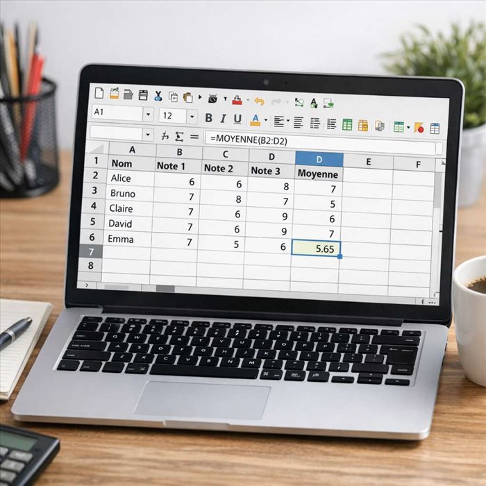 Calculer une moyenne sur LibreOffice Calc : guide simple et rapide