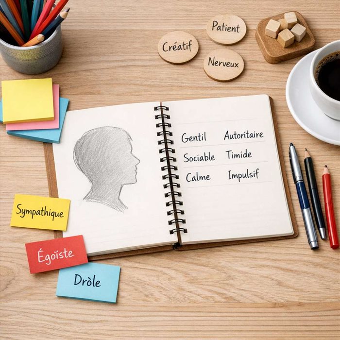 Choisir des adjectifs pour décrire le caractère d’une personne