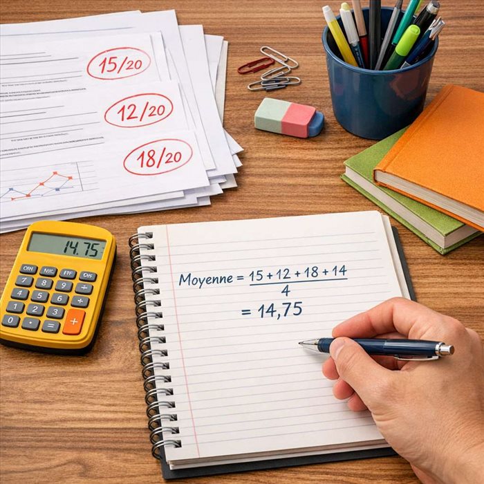 Comment calculer une moyenne de plusieurs notes ? Guide simple