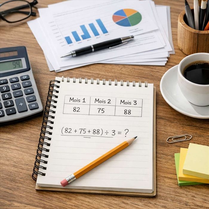 Comment calculer une moyenne trimestrielle : méthode simple et exacte