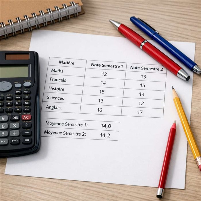 Comment calculer une moyenne semestrielle ? Guide simple et précis