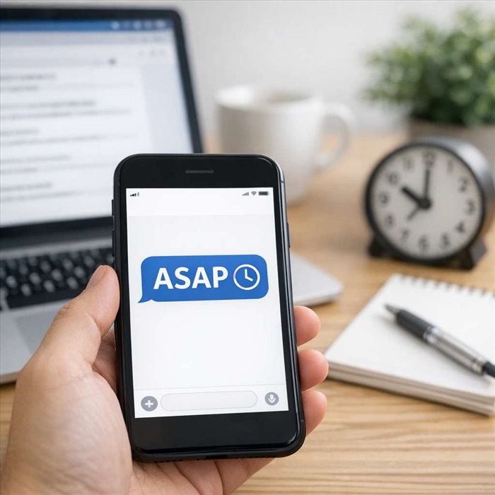 Signification de ASAP dans les échanges : définition et exemples